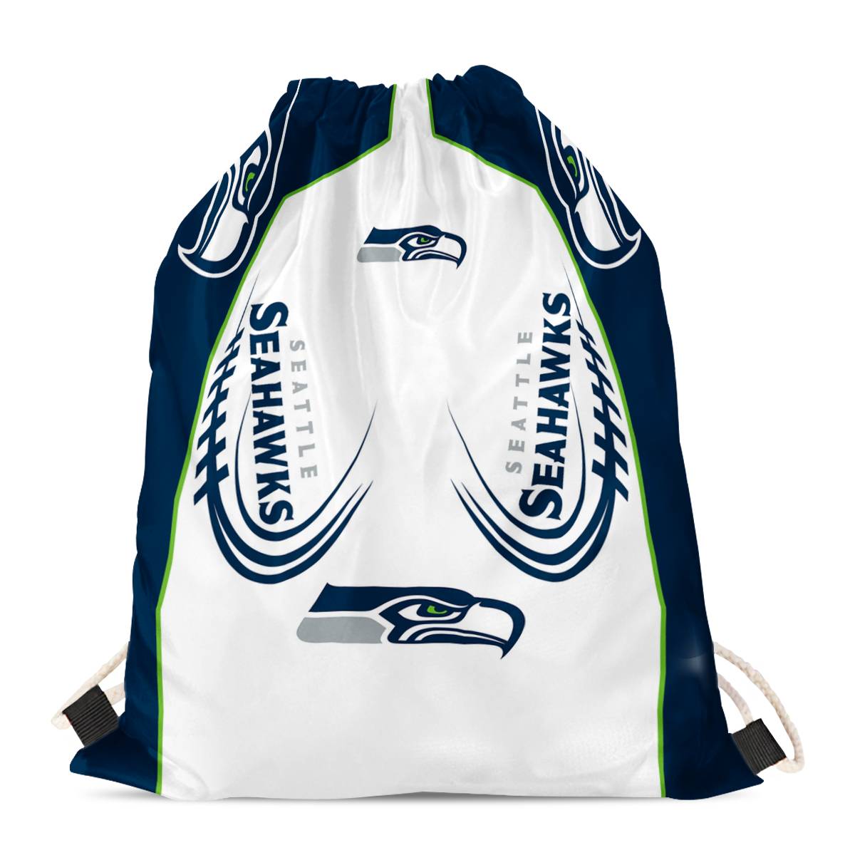 Seattle Seahawks Drawstring Backpack sack / Gym bag 18" x 14" 001 Seattle Seahawks Drawstring Backpack sack / Gym bag 18" x 14" 001